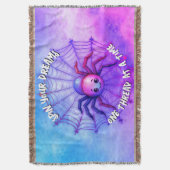 Niedlich Spider Inspiration Zitat Monogram auf lil Decke (Vorderseite Vertikal)