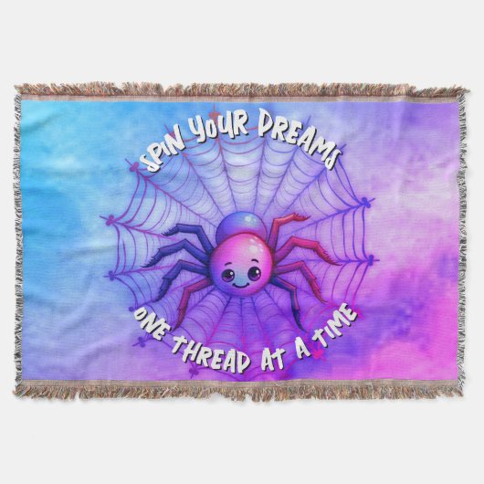 Niedlich Spider Inspiration Zitat Monogram auf lil Decke (Vorderseite)