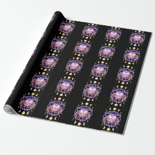 Niedlich Spider Satan Moon Pastel Goth Kawaii Geschenkpapier