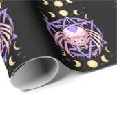 Niedlich Spider Satan Moon Pastel Goth Kawaii Geschenkpapier (Rolleneckpunkt)