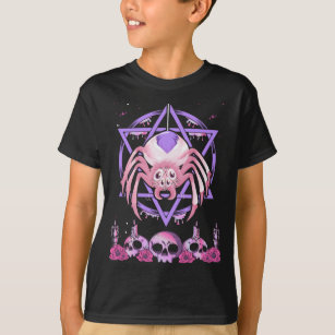 Niedlich Spider Satan Moon Pastel Goth Kawaii T-Shirt