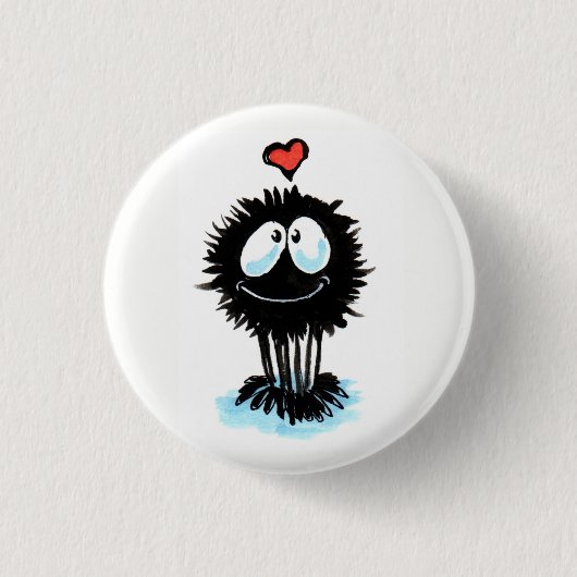 Niedlich Spider teilt die Liebe! Button (Vorderseite)