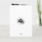 Niedlich Spider Web Happy Halloween Karte (Rückseite)