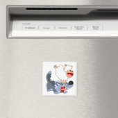 Niedlich spielend Cartoon Sheep und Wolf Magnet (In Situ (Geschirrspüler))