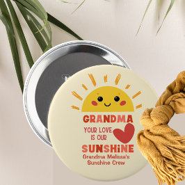 Niedlich spielend Gelbe Liebe Oma Familie Button