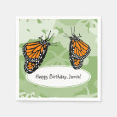 Niedlich spielend Insekten Monarchschmetterlinge G Serviette (Vorderseite)