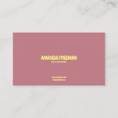 Niedlich spielend Pink und Gelb Girl Face Painter Visitenkarte (Rückseite)