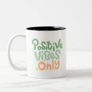Niedlich spielend Positive Vibes nur Tasse