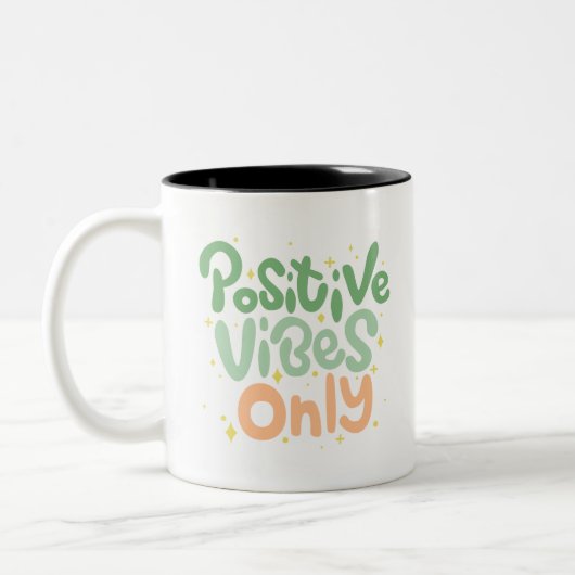 Niedlich spielend Positive Vibes nur Tasse (Links)