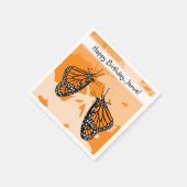 Niedlich spielende Insekten Orange Monarch Schmett Serviette