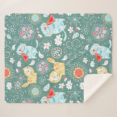 Niedlich spielende Katzen Sherpadecke (Vorderseite (Horizontal))