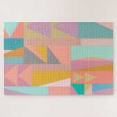 Niedlich spielerisch Modernes geometrisches Muster Puzzle (Horizontal)