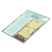 Niedlich spielerisch Personalisierte Schulliste Notizblock (angewinkelt)