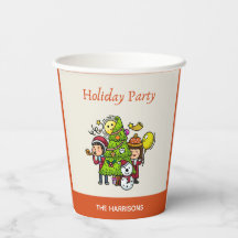 Niedlich spielerische Hand Reihenhausfeier Weihnac