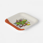 Niedlich spielerische Hand Reihenhausfeier Weihnac Pappteller (Gewinkelt)