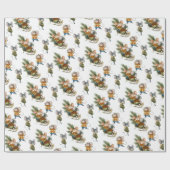 Niedlich spielerisches Mäuse Weihnachtsmuster Geschenkpapier (Flach)