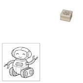 Niedlich-Spielzeug-Roboter 1x1 Gummistempel (Stempel)