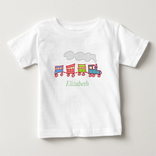 Niedlich-Spielzeugzug Baby T-shirt (Vorderseite)