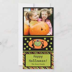 Niedlich Spione Halloween Kids Foto Card Feiertagskarte
