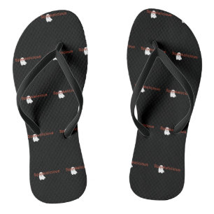 Niedlich Spookelicious Augenbrille lächelnd Geist Badesandalen