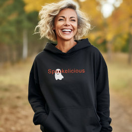 Niedlich Spookelicious Augenbrille lächelnd Geist Hoodie