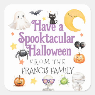 Niedlich Spooktacular Halloween Quadratischer Aufkleber