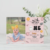 Niedlich Spooky | Boo | 1. Geburtstag Einladung (Stehend Vorderseite)