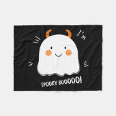 Niedlich Spooky Boo Demon Ghost Fleecedecke (Vorderseite (Horizontal))