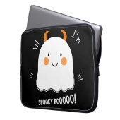 Niedlich Spooky Boo Demon Ghost Laptopschutzhülle (Vorderseite Links)