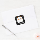 Niedlich Spooky Boo Demon Ghost Quadratischer Aufkleber (Umschlag)
