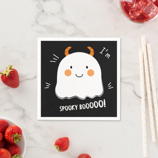 Niedlich Spooky Boo Demon Ghost Serviette (Beispiel)
