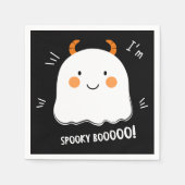 Niedlich Spooky Boo Demon Ghost Serviette (Vorderseite)