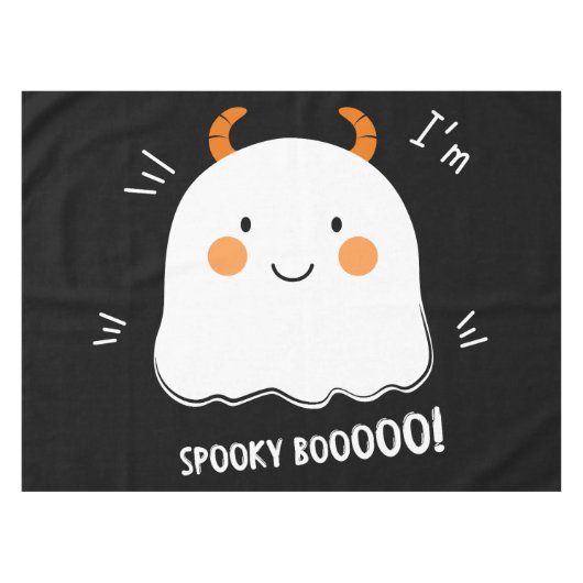 Niedlich Spooky Boo Demon Ghost Tischdecke (Vorderseite (Horizontal))