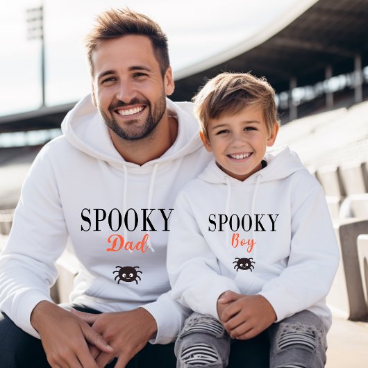 Niedlich Spooky Boy Family Halloween Spider Hoodie