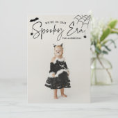 Niedlich Spooky Era Foto Halloween Feiertagskarte (Stehend Vorderseite)