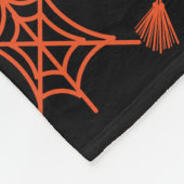 Niedlich Spooky Ghost Black Orange Halloween Fleecedecke (Ecke)
