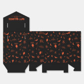 Niedlich Spooky Ghost Black Orange Halloween Geschenkschachtel (Ungefaltet)