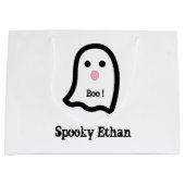 Niedlich Spooky Ghost Boo Große Geschenktüte (Vorderseite)