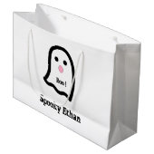 Niedlich Spooky Ghost Boo Große Geschenktüte (Vorderseite Schrägansicht)