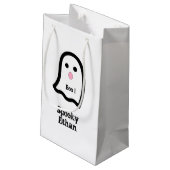 Niedlich Spooky Ghost Boo Kleine Geschenktüte (Rückseite Schrägansicht)