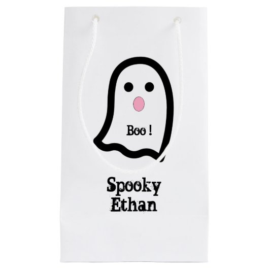 Niedlich Spooky Ghost Boo Kleine Geschenktüte (Vorderseite)