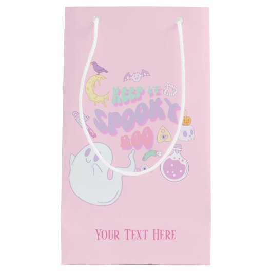 Niedlich Spooky Ghost & Gang Pastell Halloween Kleine Geschenktüte (Vorderseite)