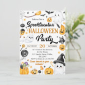 Niedlich Spooky Ghost Halloween-Party Einladung (Stehend Vorderseite)