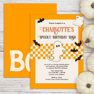 Niedlich Spooky Ghost Halloween Teen Geburtstag Einladung