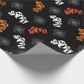 Niedlich Spooky Ghost Pattern Halloween Geschenke Geschenkpapier (Ecke)