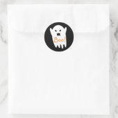 Niedlich Spooky Ghost Sprichwort Boo Runder Aufkleber (Tasche)