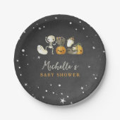 Niedlich Spooky Ghosts Halloween-Herbstdusche Pappteller (Vorderseite)