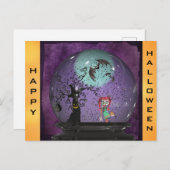 Niedlich Spooky Gothic Halloween Postkarte (Vorne/Hinten)