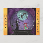 Niedlich Spooky Gothic Halloween Postkarte (Vorderseite)