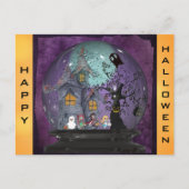 Niedlich Spooky Gothic Halloween Postkarte (Vorderseite)